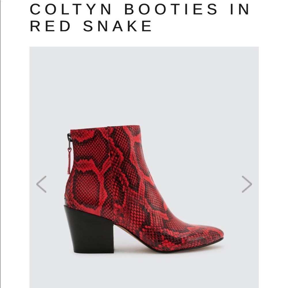 Dolce Vita Coltyn Red Snake Booties: 5.5